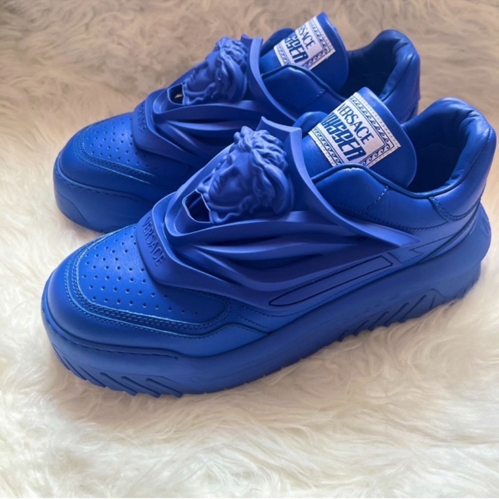 New! VERSACE Odissea Medusa Logo Platform Leather Sneakers IT 43 - Picture 2 of 10